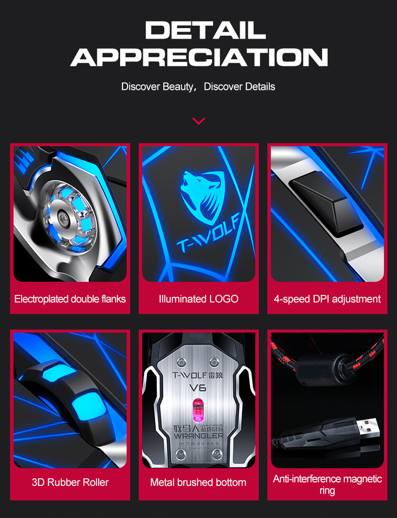 Lei Lang TF900 Single Hand Mouse Keyboard Suit