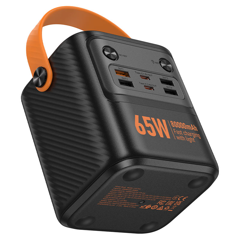 Hoco Pro Power Bank 80000mAh – 65W Fast Charging Portable Power Station